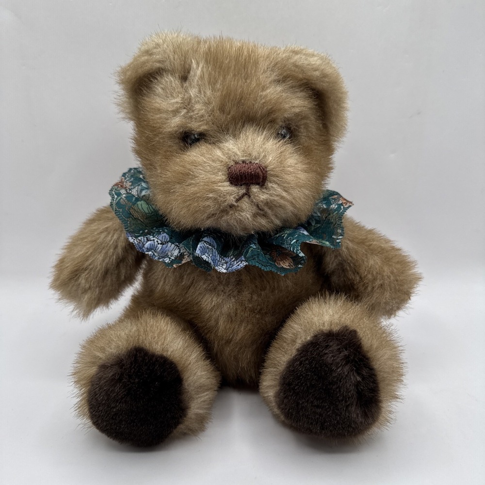 Russ Berrie Plush Picadilly Bear Caress‎ Soft Pets 8" Sitting Stuffed Animal Toy